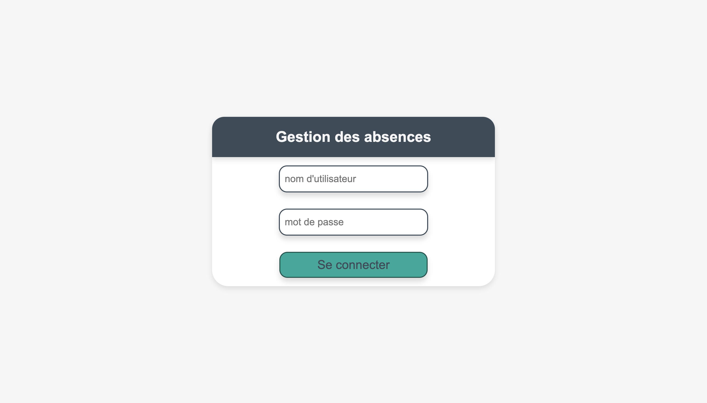 application de gestions d'absences